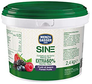 Menz&Gasser Confettura Extra da Forno di Frutti di Bosco SINE Secchiello, Realizzato con il 60% di Alta Qualità, 100% Made in Italy, 1 Secchiello x 2,4 kg