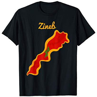 Zineb Marocaine - shirt drapeau Maroc T-Shirt
