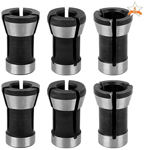 Bigxin 6 pièces tête de mandrin de collet - adaptateur avec accessoires pour perceuses à pince de fraiseuse - millimètre 6-8 mm