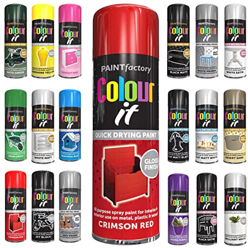 Classic Signature - 1 x All Purpose Crimson Red Aerosol Spray Paint 250ml Quick Drying Spray,Fast Dry and Excellent Coverage for Wood, Metal, Plastic and more