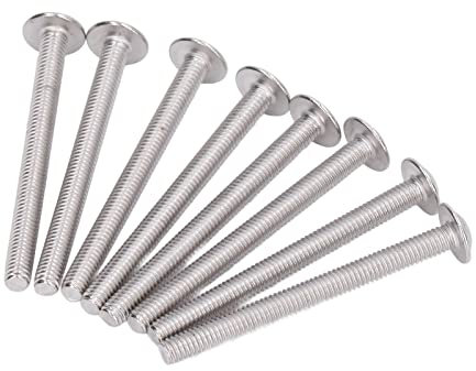 Halbrundschrauben Innensechskantschrauben, Flanschschrauben mit Halbrundkopf Breitere Auflagefläche Fester Edelstahl A2‑70 für nasse Umgebungen(M4*40MM)