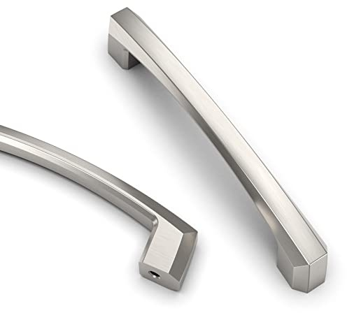 Asidrama 10 Pack 4 Inch(102mm) Brushed Satin Nickel Kitchen Cabinet Handles, Cabinet Pulls Kitchen Cabinet Hardware for Cupboard Drawer Pulls