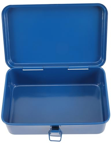 DOITOOL Metal Tool Box Small Portable Mechanics Tools Organizer with Lid for Car Trunk Home Garage Storage Container 7.48X4.72X3.07In