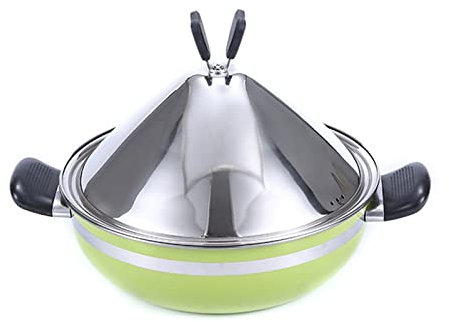 BAMFY Acciaio Inossidabile Tajine Terracotta Marocchina for Cucinare Anti-Aderente Pentola Tagine Piroscafo Casseruola con Piroscafo