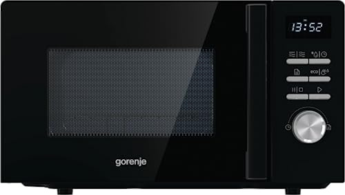Gorenje Mikrowelle mit Grill, 20 L, 800 W Mikrowellenleistung + 1000 W Grillleistung, SmartDisplay, AquaClean, SuperCombo Program, Kindersicherung, Glasdrehteller - MO20A4BH