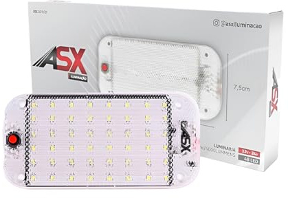 ASX ILUMINACION Luz Interior Coche LED 12V - 48V, Barra de Luz Interior de LED, Interruptor de Encendido/Apagado, Luz Coche Interior, Caravanas, Barcos (48)