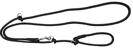 Hummelt® Hundeleine Retrieverleine Leine schlupfleine Moxonleine aus Tauwerk, geflochtenem Seil schwarz