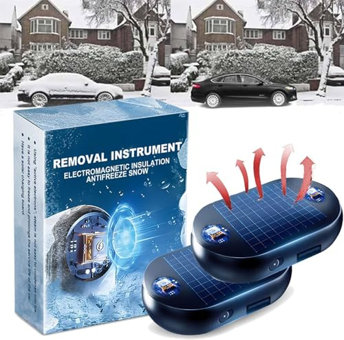 Ashopfun Snowvanish tragbarer kinetischer Molekular-Diffusor, Frostschutz, Schnee-Entfernungsgerät, Frostschutzgerät, Auto-Entfroster (2 Stück)
