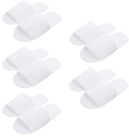 Bavooty Gästehausschuhe,Frottierslipper,Bequem Weiche Hüttenschuhe,Leinen Offener Zeh Pantoffeln,Unisex Hotelslipper Set,Offener Zeh Pantoffeln aus Baumwolle und Leinen,Home Comfort Schlappen,5 Paare