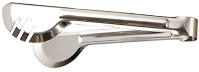 Garneck Stainless Steel Bread Tongs and Food Clip, Multifunctional Kitchen Serving Tongs for Barbecue Salad Steak, Semi-Circular Design for Home Cooking and Buffet Use