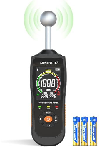 Feuchtigkeitsmessgerät Feuchtigkeitsmessgerät für Wände Holzfeuchtemessgerät Zerstörungsfreie Messung Feuchtemessgerät Mauerwerk Geeignet für Holz, Wand, Wohnmobil, Decke, Boden