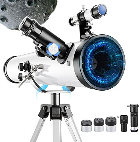 114mm teleskop för vuxna, professionell astronomi refraktor teleskop, med stativ / 5x multiplikator/månspegel, för att utforska världen