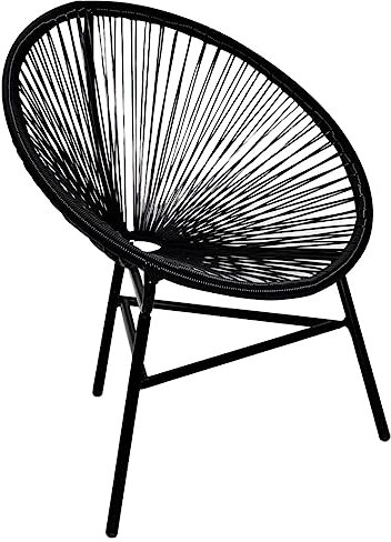 LIANGDONFC essstühle、Beach chairGarten-Acapulco-Stuhl Poly-Rattan GrünGeeignet für Balkon, Außenbereich