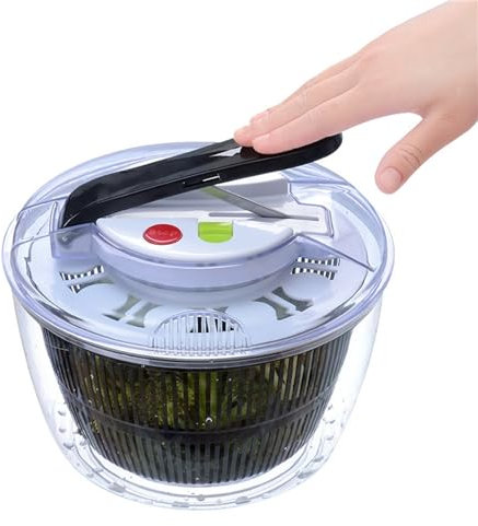 VKEID Escurridor de Ensaladas Escurridor Manual de Frutas y verdurasVolteadores de Frutas y verdurasCesta escurridora de cocinaEscurridor de ensaladas Escurridor de Verduras
