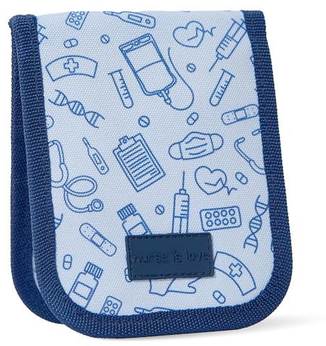 Nurse is Love Nurse Pocket Saver | Nurse Pocket Organizer | Ideal for Nurse Accessories, Original Nurse Gifts, Multiple Designs Fit Scissors, Instruments Blue, 14,5 x 12 x 1 cm