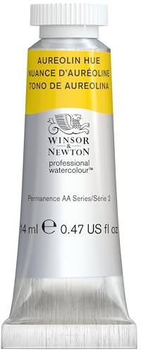 Winsor & Newton 0105417 Professional Watercolour - Aureolin Farbton, 14ml Tube - Aquarellfarbe, lebendige Farben in Künstlerqualität, hohe Farbbrillanz & Leuchtkraft, lichtecht