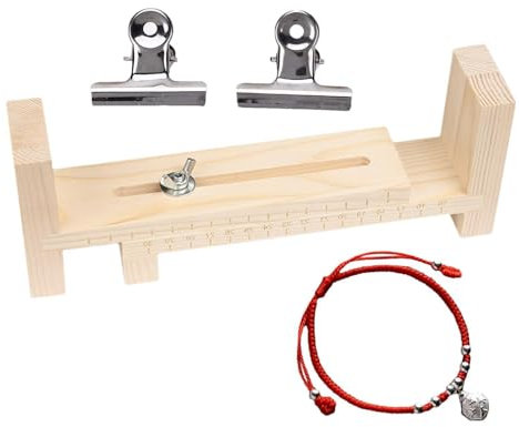 Generisch Paracord Armband Vorrichtung, Wood Paracord Jig Armband Armband Maker, Armband Jig Verstellbarer Geflochtener Garnhalter U-Form-Holzrahmen-Armband-Jig-Kit