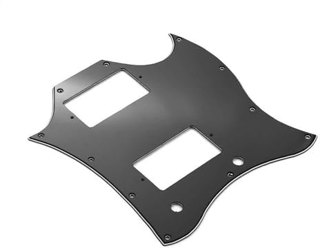 Funien PVC HH Guitar Pickguard Scratch Plate für SG E-Gitarren 3-Fach schwarz