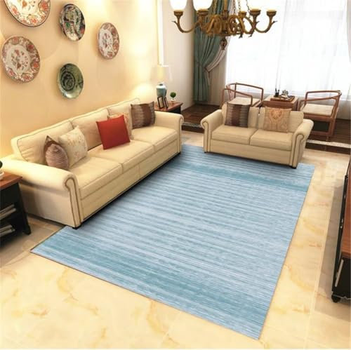 RUGMRZ Mädchen Teppich 120x200CM Teppichs Schlafzimme Baby Teppich blau Modernes minimalistisches Design waschbar Wohnzimmer großer Teppich
