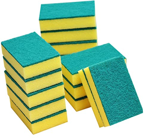 Ipetboom 15 Pièces Éponge Vaisselle Double-Face Nettoyante Absorbante pour Cuisine Et Salle De Bain Nettoyage Puissant sans Rayer Fibre Poreuse à Haute Absorption