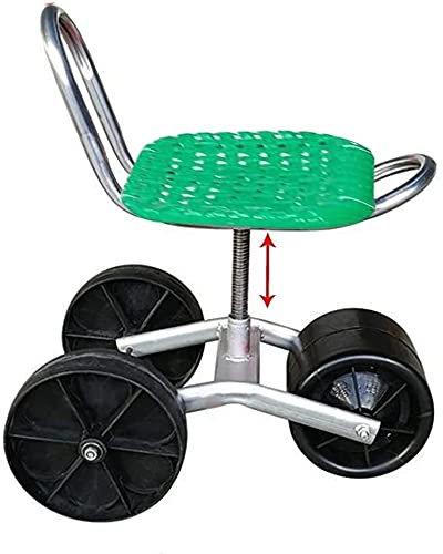 Gärtner Rollsitz mit Werkzeugaufbewahrung für kleine Gärten Outdoor Gartenhocker auf Rollen für Gartenarbeit und DIY-Projekte