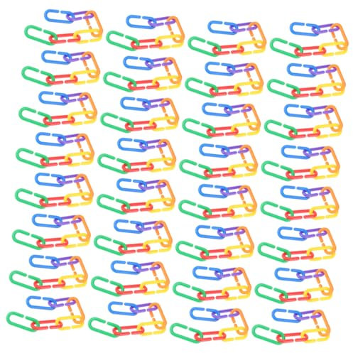 BESPORTBLE Parrot Links 500Pcs Plastic Chain Link Toys for Parrots Bird Chain Accessories Chewing Links for Birds