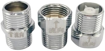 OSBCMZGE 1PCS Toilet Check Valve 1/2 3/4 Male Female Thread Copper Nickel Plated One-way Valve Backwater Backflow Check Valve (DN15 Female X Male 3)
