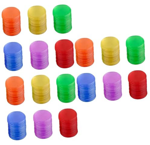 ibasenice 2packungen Bingo Chips Transparente Farbige Zählmarker Für Spiele Für Spielabende Und Lernaktivitäten Langlebig Und Wiederverwendbar