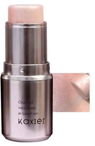 Highlighter Stick Glitzer fürs Gesicht, Highlighter Stift Makeup Stick für Glashaut für Gesicht und Körper, Wasserfest Concealer Stick mit Natürlichem Glanz für Strahlende Haut(2#Ice Champagne)