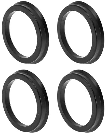 INFINAUTO Auto Rad Nabe Zentrier Ringe Schwarz 4Stk Polycarbonat | 71.1mm Radbohrung, 57.1mm Fahrzeugnabe, 10mm Dicke, Schwingungsdämpfung, Direkter Austausch