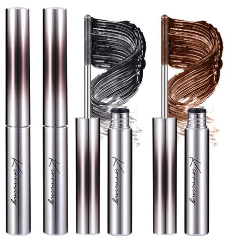 2025 Upgraded 3D Curling Eyelash Iron Mascara,Curling Eyelash Iron Wand Mascaras,Metal Rod Mascara,Waterproof Smudge Proof Lash Mascara, Long Lasting for Women