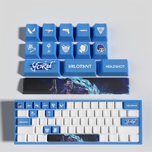 Valorant Yoru 14 tangentkåpor OEM-profil, PBT OEM-profil, sublimeringslayout, kompatibel med de flesta mekaniska tangentbord (13)