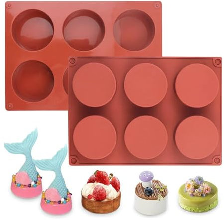 PERSENTU 2PCS Silicone Muffin Trays, Silicone Muffin Cases, Mini Cheesecake Moulds, Non Stick Baking Trays for Cupcakes and Brownies Baking Moulds