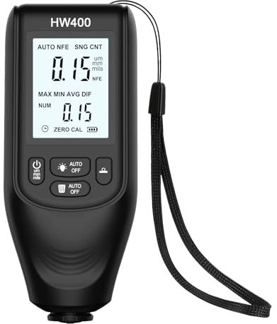 Paint Coating Meter 0-2000μm Coating Thickness Gauges Professional Thickness Gauges FE NFE Paint Gauges Large Display