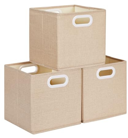 Mangata Cube Storage Boxes 25x25x25cm, Light Khaki, 3Pcs