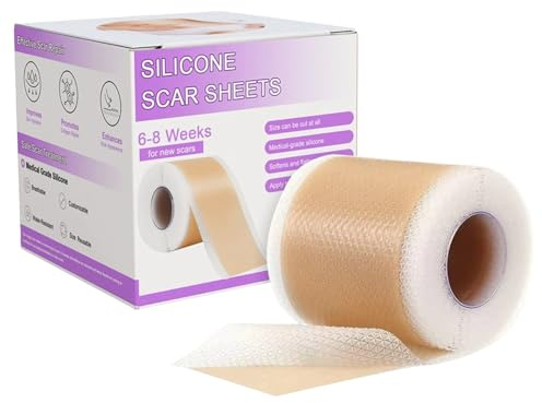 Silikonskrämma ark för ultratunna 4 x 150 cm/rulle silikon ärrplåster återanvändbara ärrband för keloid Removal, Surgical Scars, stretch märken hudvänlig, andas, vattentät