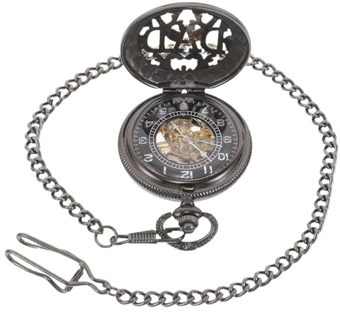 Generic Herrfickur med kedja - Mekanisk analog klocka i retrostil med romerska siffror - Steampunk-stil, present till far