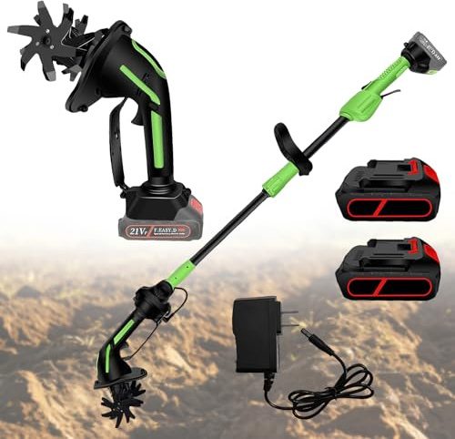 Fresa da giardino a batteria, zappa elettrica da giardino, per allentare, lavorare e compostare