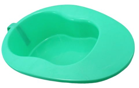 Yardwe Bassin de Lit pour Patient Alité Poignée, Urinoir Plastique pour Personnes Âgées et Femmes Enceintes, Design Horizontal Ergonomique, Facile à Nettoyer, Usage à Domicile
