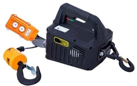 Verricello Elettrico 220v 500kg Gru Telecomandata Paranco A Fune Elettrico Guscio In Alluminio Coperta Piccola Argani elettrici(WIRE CONTROL 200 KG 19M)