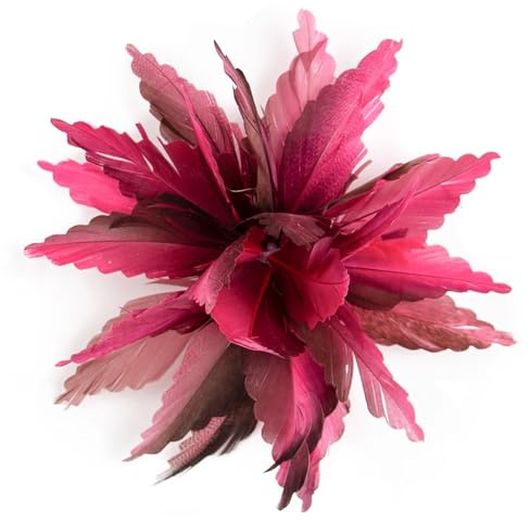 Feder Ansteckblume Bunte Federbrosche Corsage Brosche Pin for Männer Frauen Kleidung Bankett Schmuck Hochzeit Haar Hut Zubehör