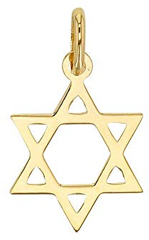 Jouailla - Pendentif Etoile de David grand modèle en Or 375/1000 (396017)