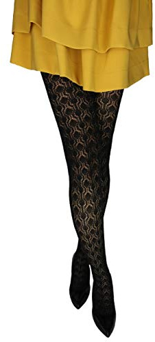 Marilyn varm mönstrad jacquard-strumpbyxa med Lurex 120 denier