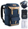 K&F Concept Kamerarucksack Rolltop 20L Fotorucksack Wasserdicht Robuste Rucksack-Stofftaschen aus Stoff für Spiegelreflexkamera Canon Nikon Sony Fujifilm Olympus und 15,6 Zoll Laptop