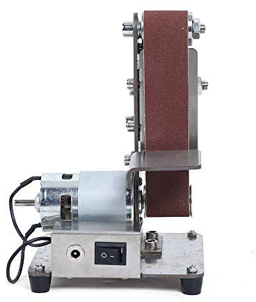 Berkalash - Levigatrice a nastro, 100 W, levigatrice a nastro, kit per la sandro, dimensioni cinghia 330 x 30 mm, regolazione automatica della tenuta (motore mandrino 775)