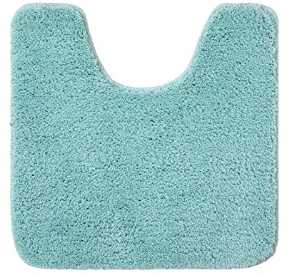 MIULEE Badematte WC Vorleger Badteppich U Förmige Himmelblau 45x45 cm | Fußmatte Flur Deko Matte Badteppiche Dekoration Rutschfest Saugfähig für Wohnzimmer Badezimmer Toilett 1 Stück