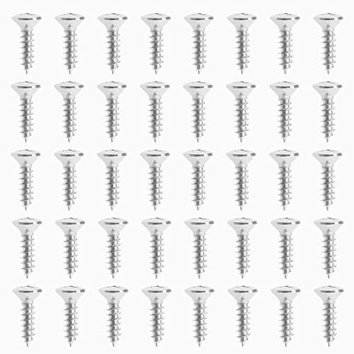 EMSea 50 Stück E-Gitarre Schlagbrett Schrauben E-Bass Kratzplatte Befestigungsschrauben Musikinstrumente Zubehör M3x12mm Silber