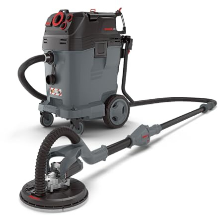 MENZER Trockenbau Schleifsystem Dustfree mit LHS 225 VARIO + VCM 550 PRO | Langhalsschleifer, Industriesauger Nass-Trockensauger