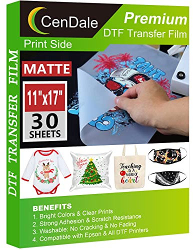 CenDale DTF Transferfolie 27,9 x 43,2 cm