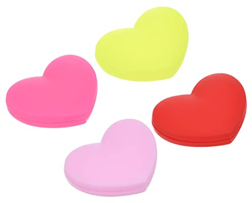 PATIKIL Tennis Vibrazione Smorzatore, 4pz Forma Cuore Silicone Shock Ammortizzante Racchetta Corda Smorzamento per Tennis Racchetta, Giallo, Pallido Rosa, Rosso, Rosa